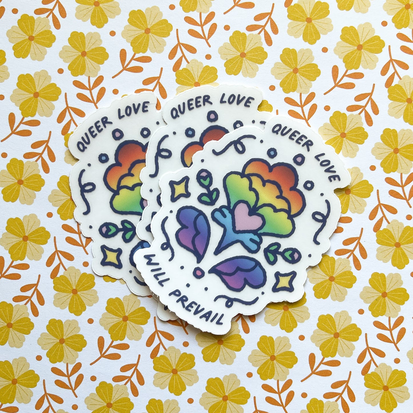 queer love will prevail transparent sticker - may 2024 patreon rewards
