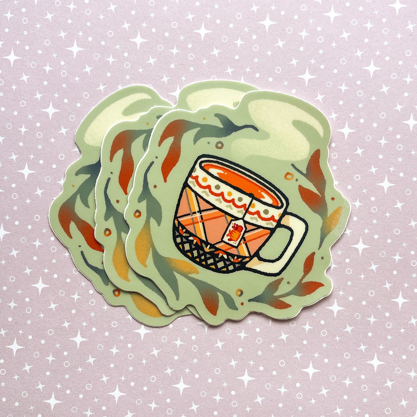 cozy tea sticker - september 2024 patreon rewards