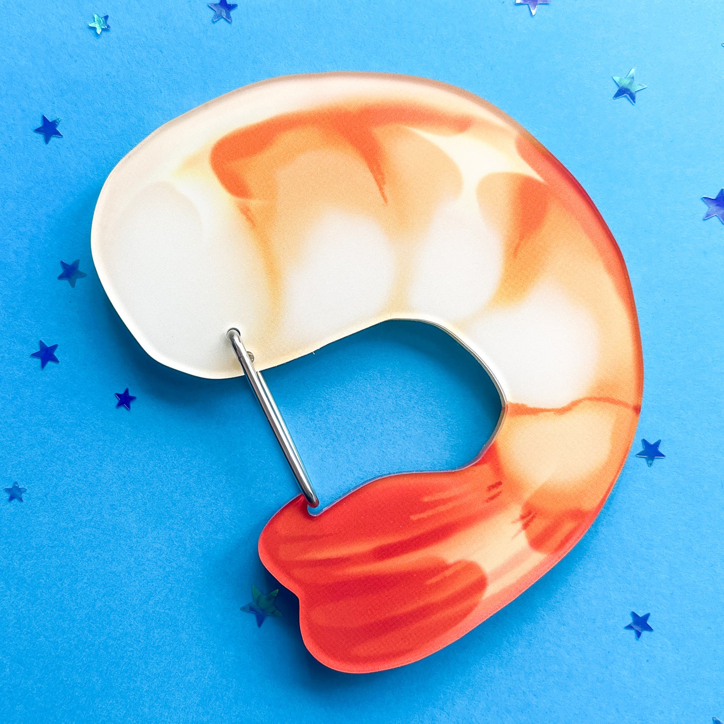 shrimp acrylic carabiner