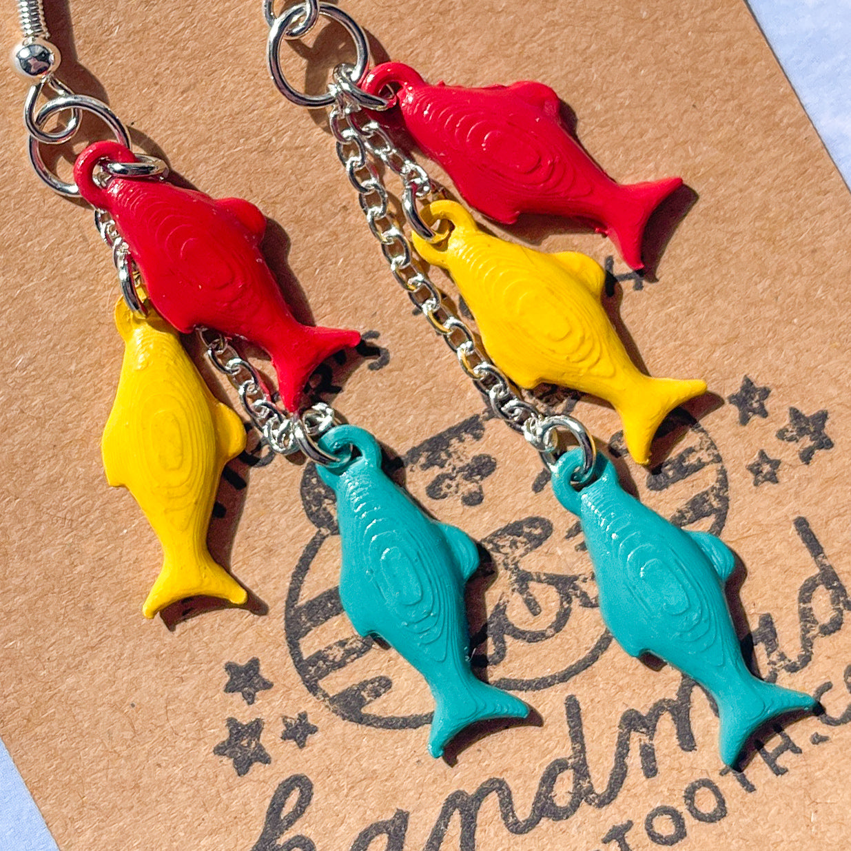 fish dangle earrings