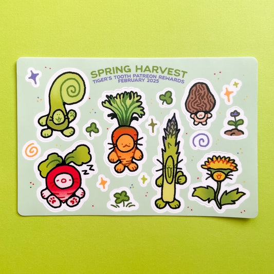 spring veggies - february 2025 patreon rewards