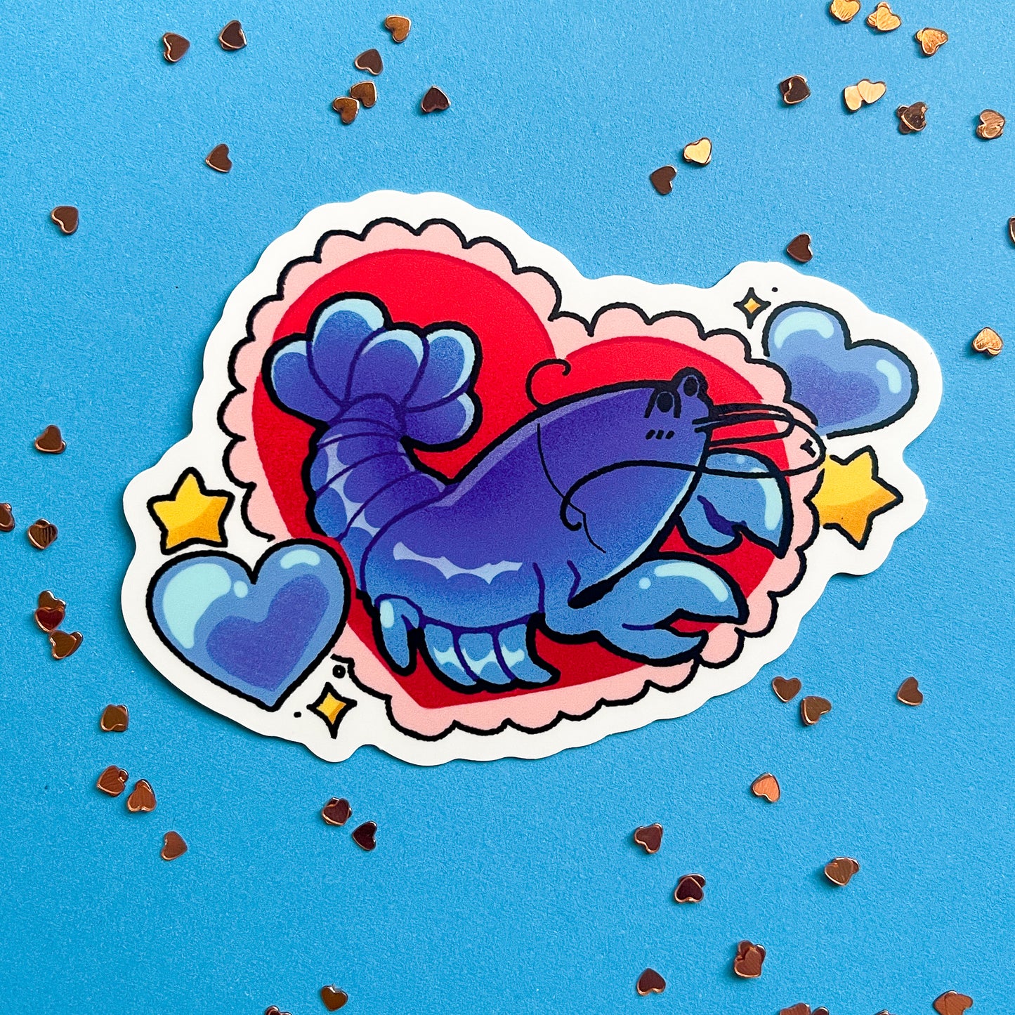 blue lobster sticker