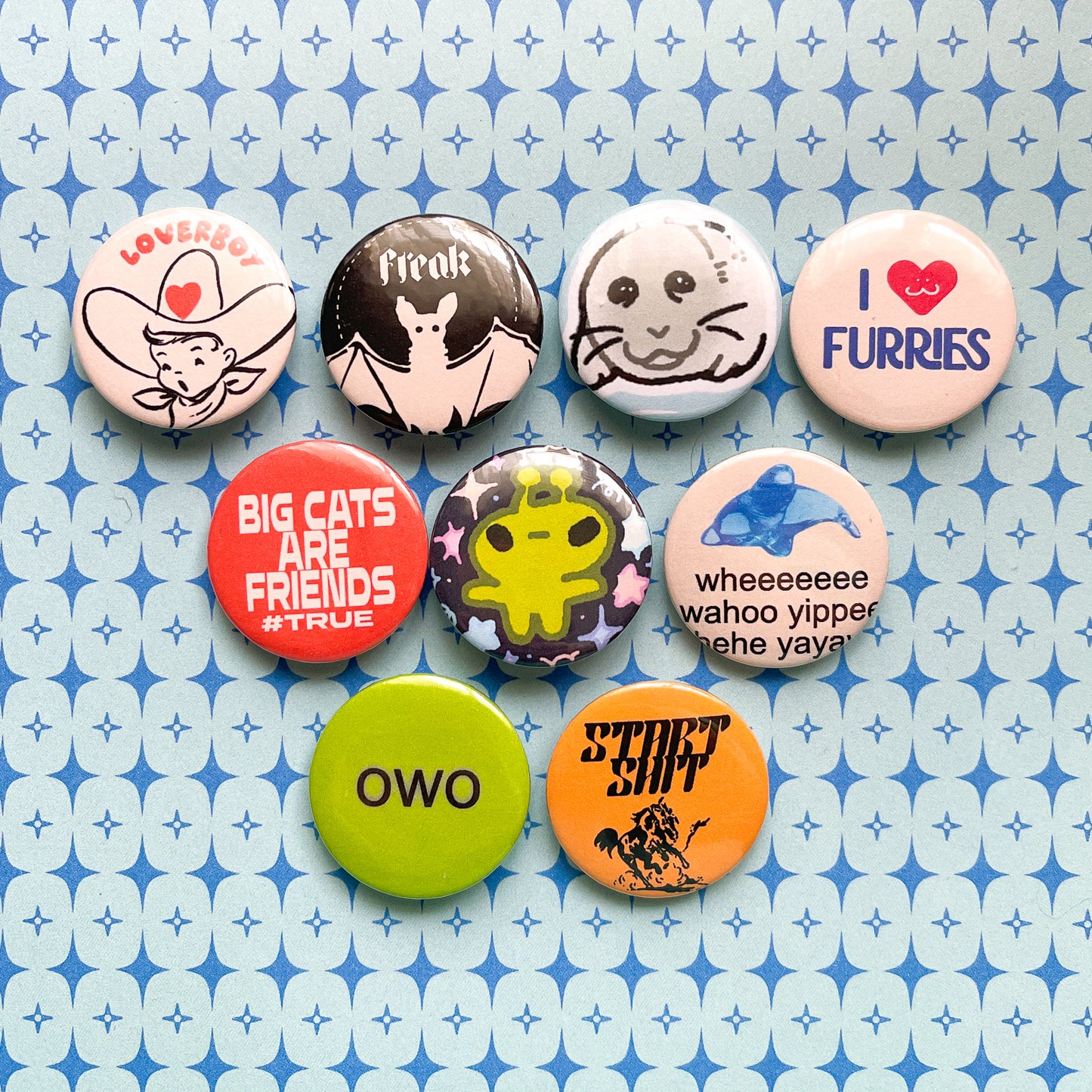 1" button pins