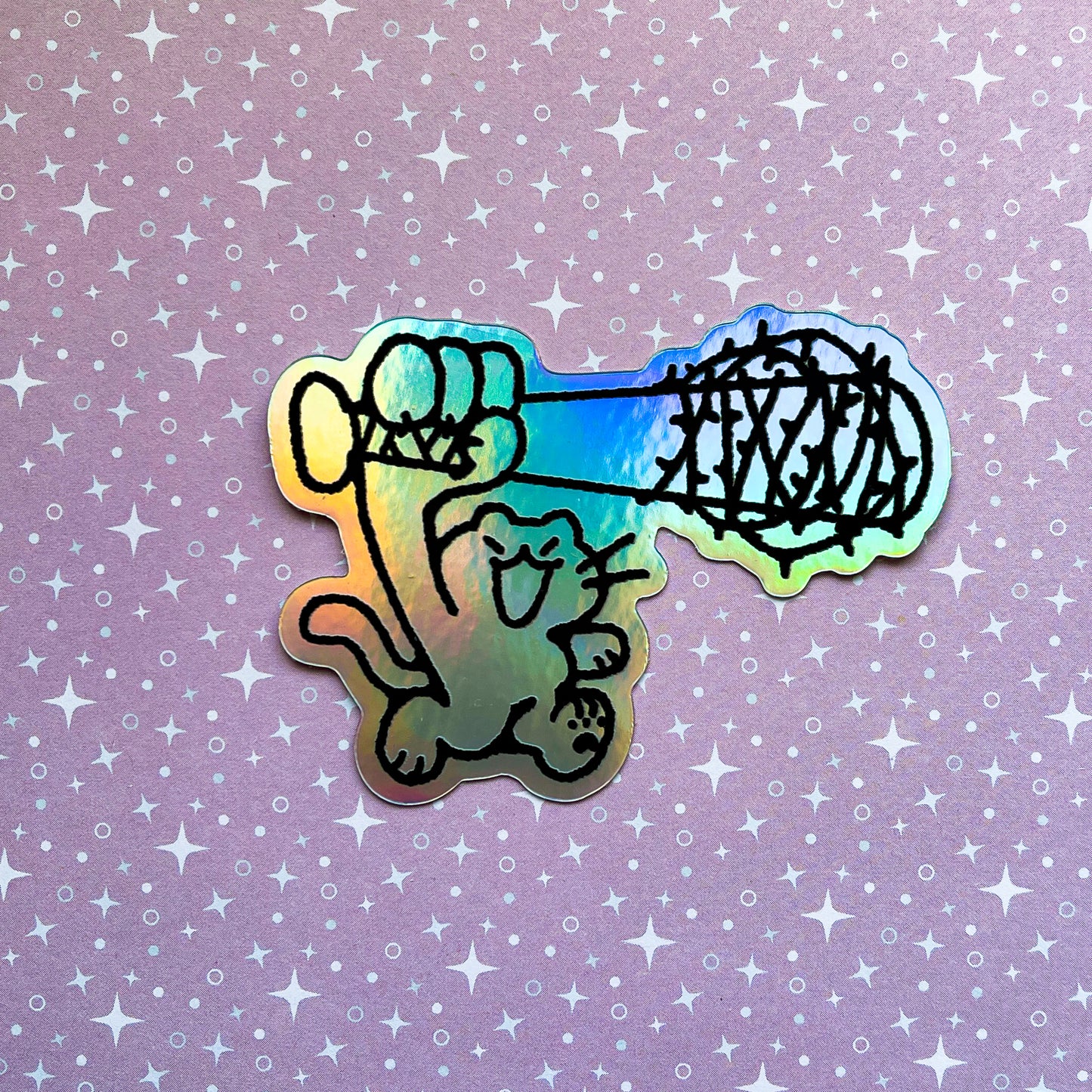 bat cat sticker