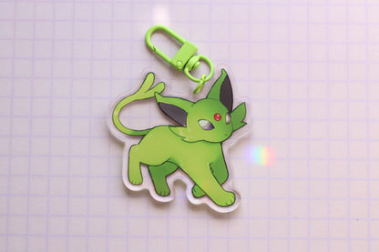 shiny double-sided eeveelution keychains