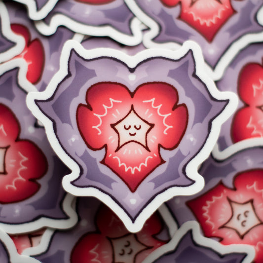 soft but protected heart sticker