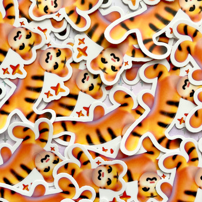 3d tiger sticker
