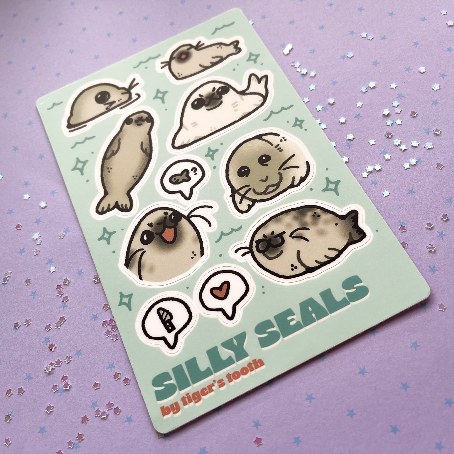 silly seals sticker sheet