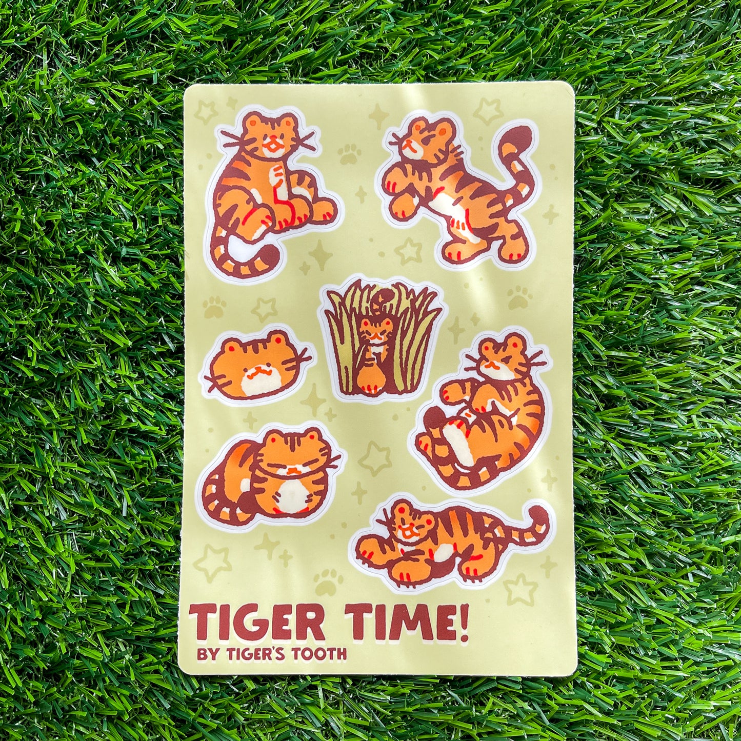 tiger time sticker sheet