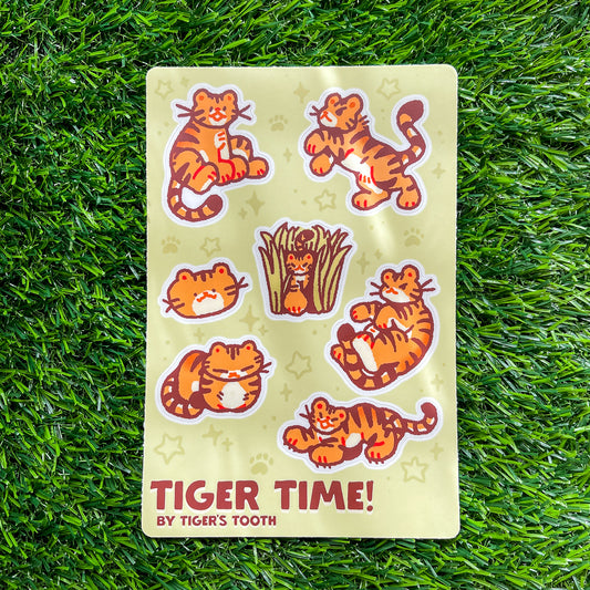 tiger time sticker sheet