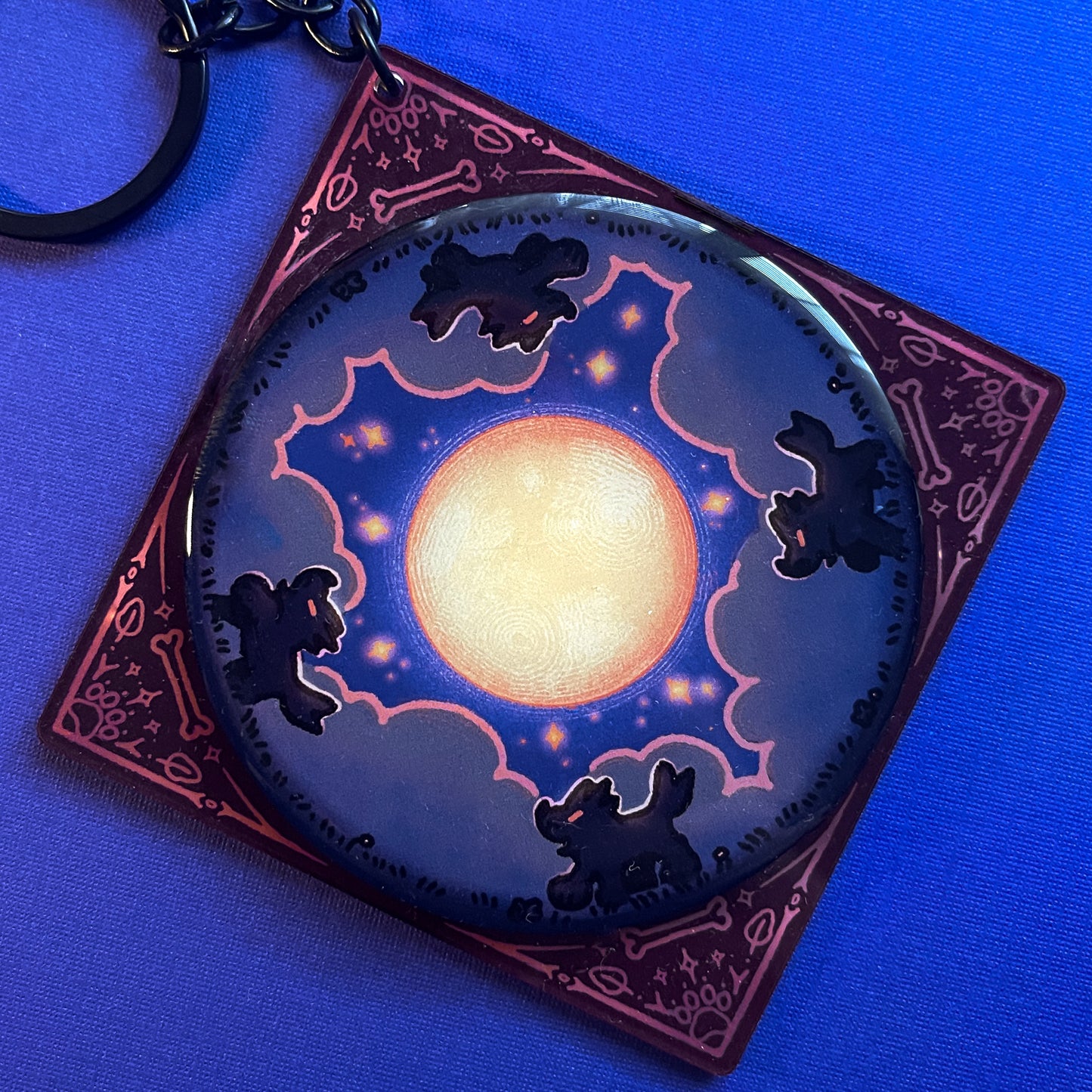 moon spinner keychains