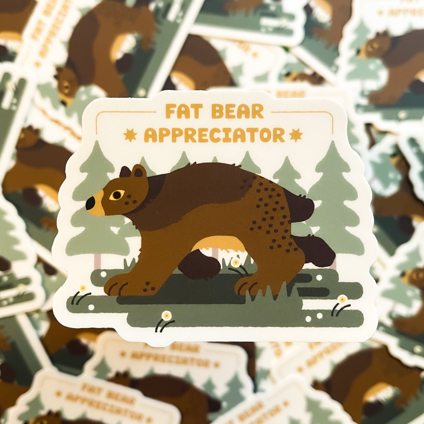 fat bear appreciator sticker