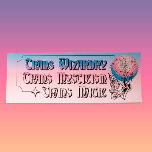 trans wizardry - bumper sticker