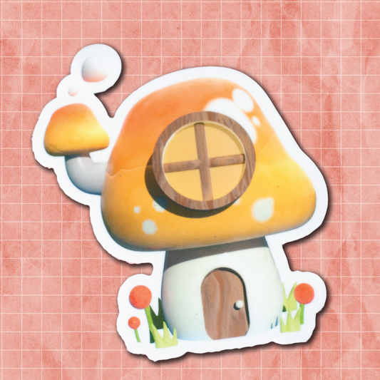 mushroom cottage sticker - feb 2024 patreon rewards