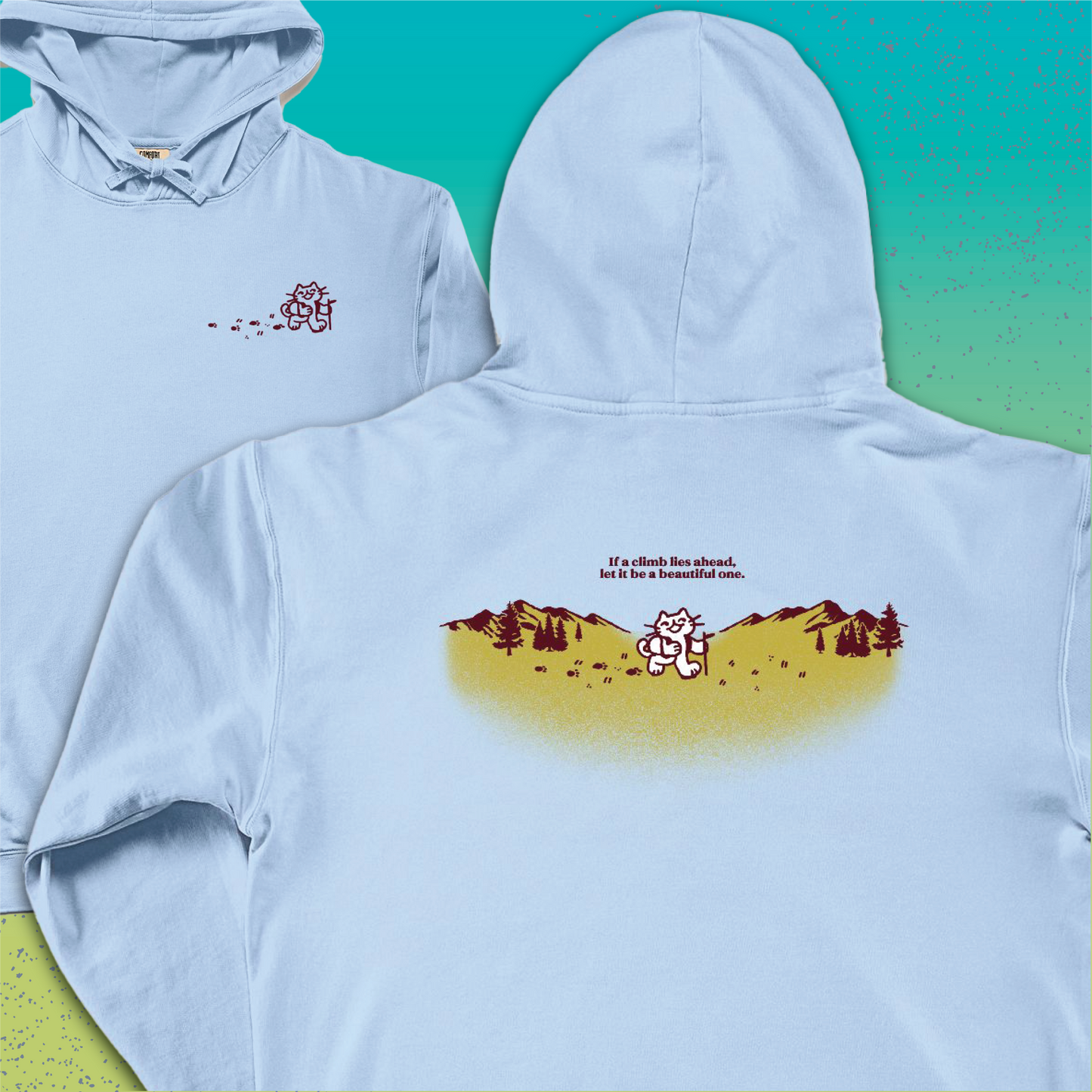 a beautiful climb - lightweight hoodie