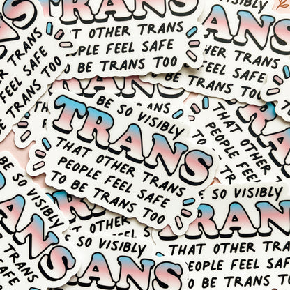 visibly trans sticker