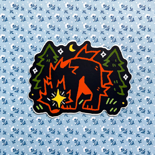 night wolf sticker - august 2024 patreon rewards