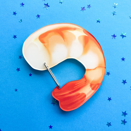 shrimp acrylic carabiner
