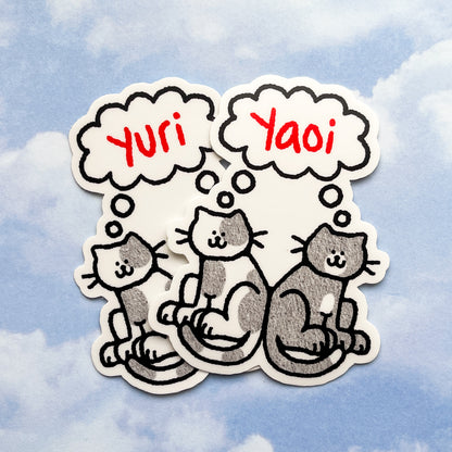 yaoi & yuri cat stickers