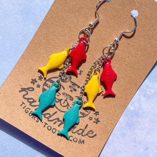 fish dangle earrings