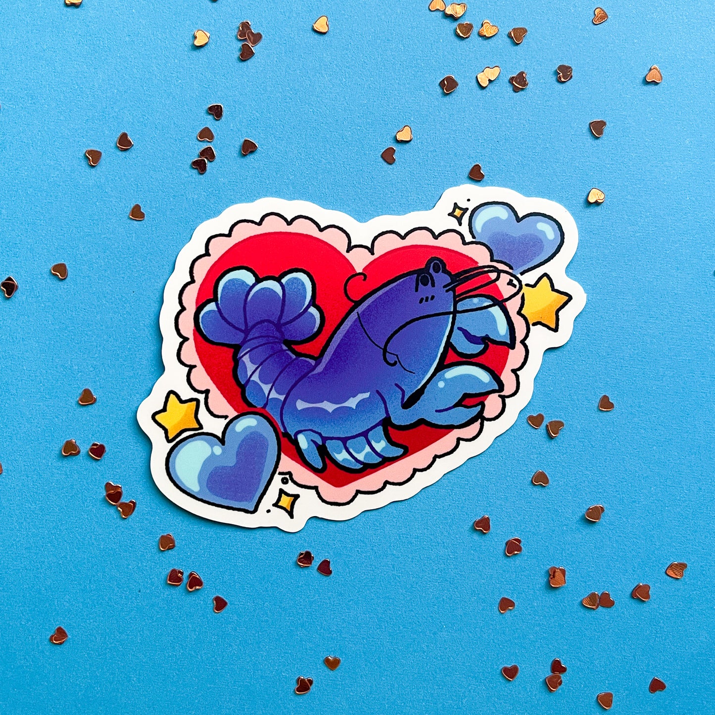 blue lobster sticker