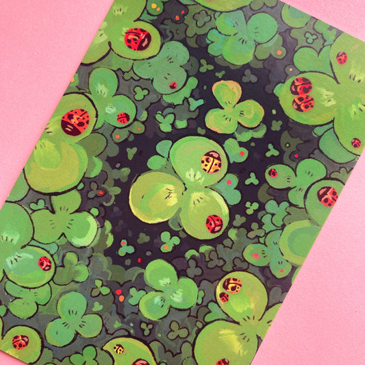 clover world 4x6" postcard print - march 2025 patreon reward