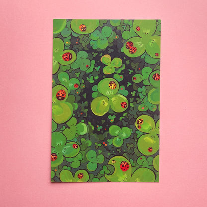 clover world 4x6" postcard print - march 2025 patreon reward