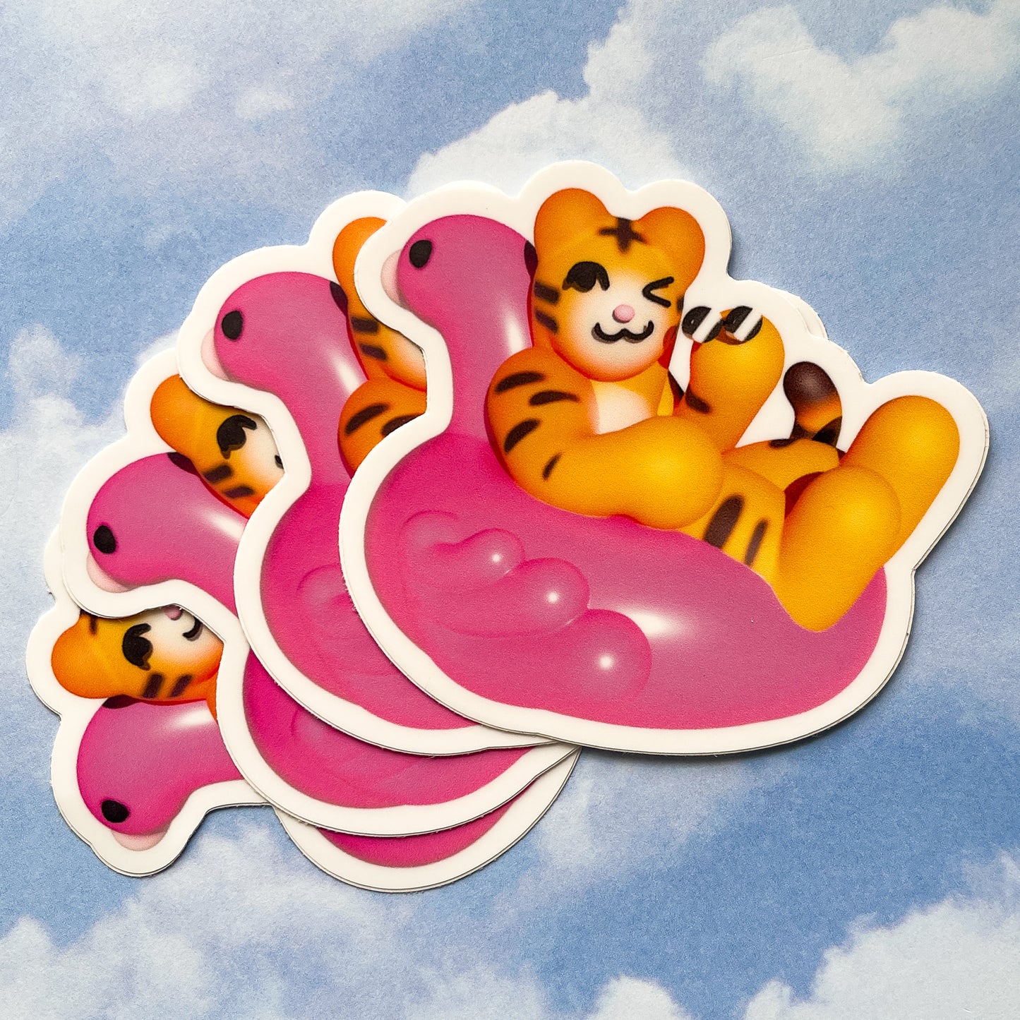 big cat swim club stickers - july 2025 patreon rewards