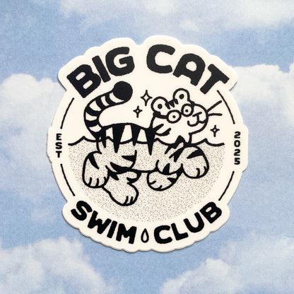 big cat swim club stickers - july 2025 patreon rewards