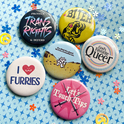2.5" button pins