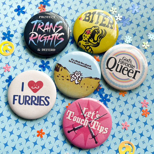 2.5" button pins