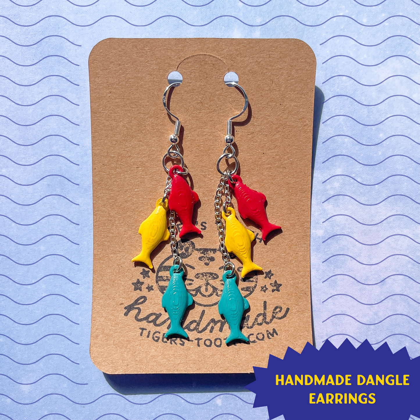 fish dangle earrings