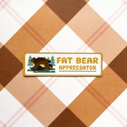 fat bear appreciator car magnet