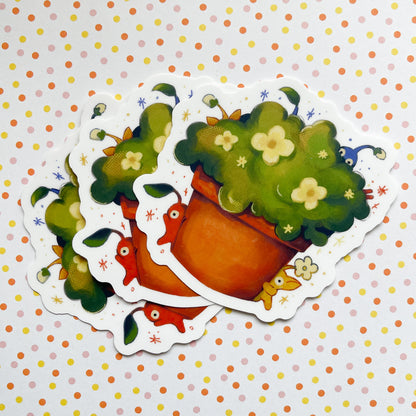 peeking pikmin sticker