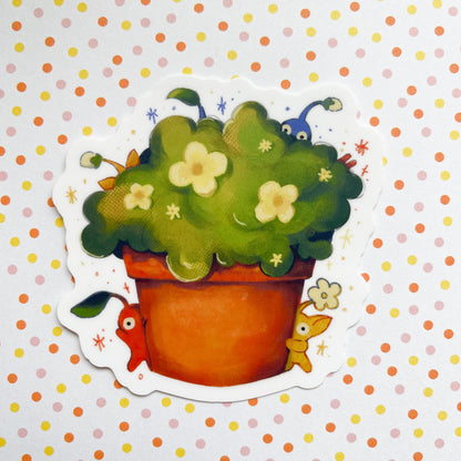 peeking pikmin sticker