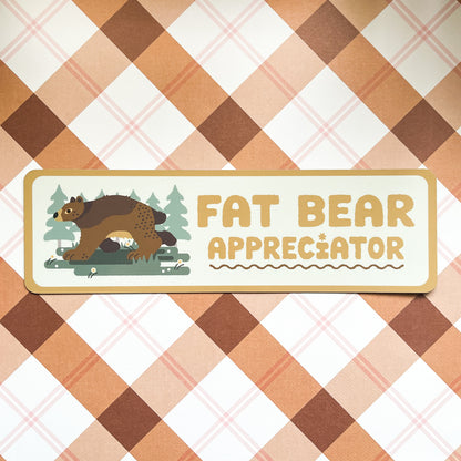 fat bear appreciator car magnet