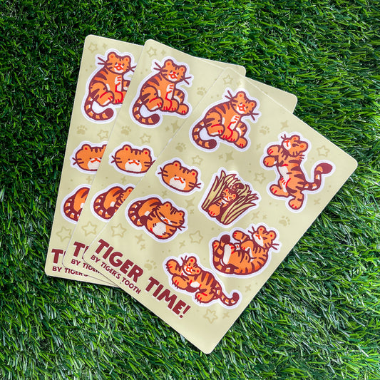 tiger time sticker sheet