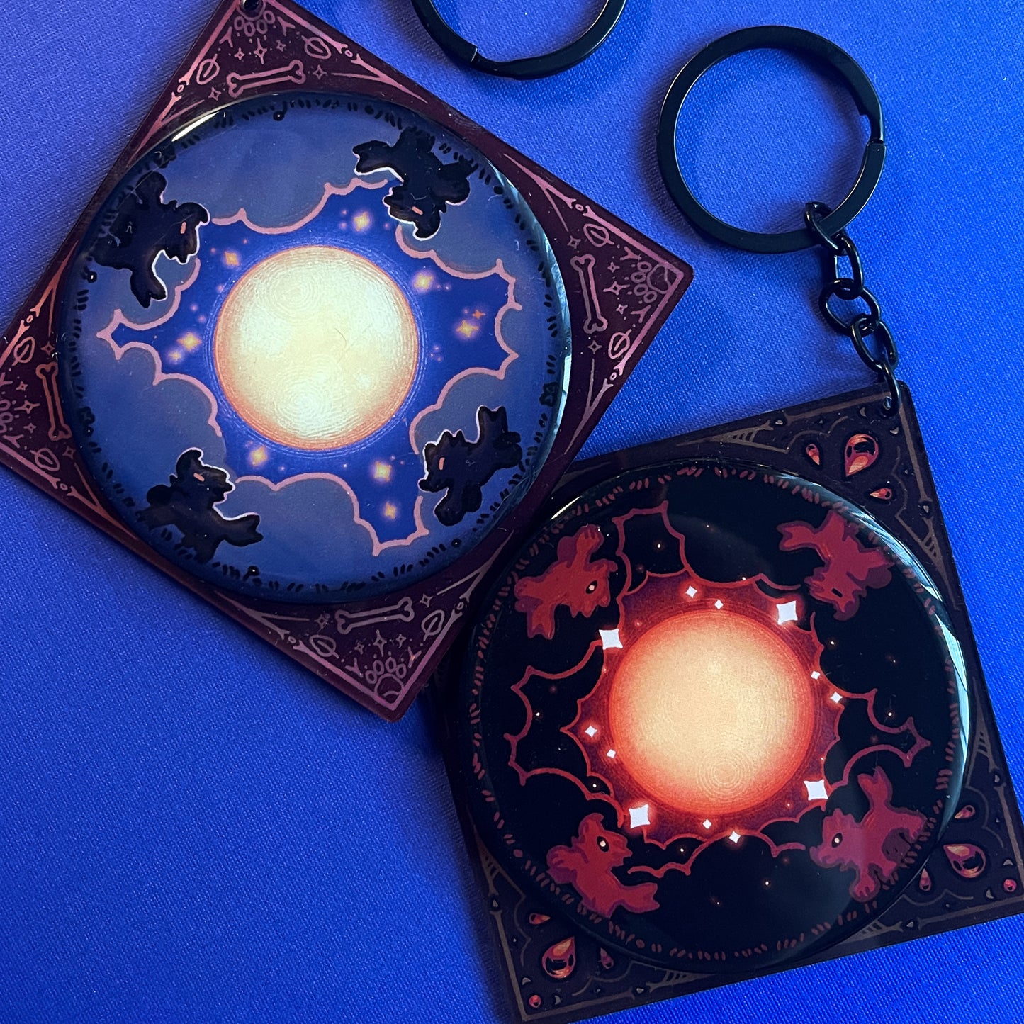 moon spinner keychains