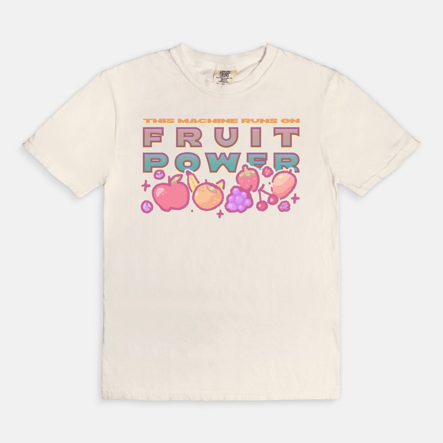 this machine runs on FRUIT POWER! t-shirt