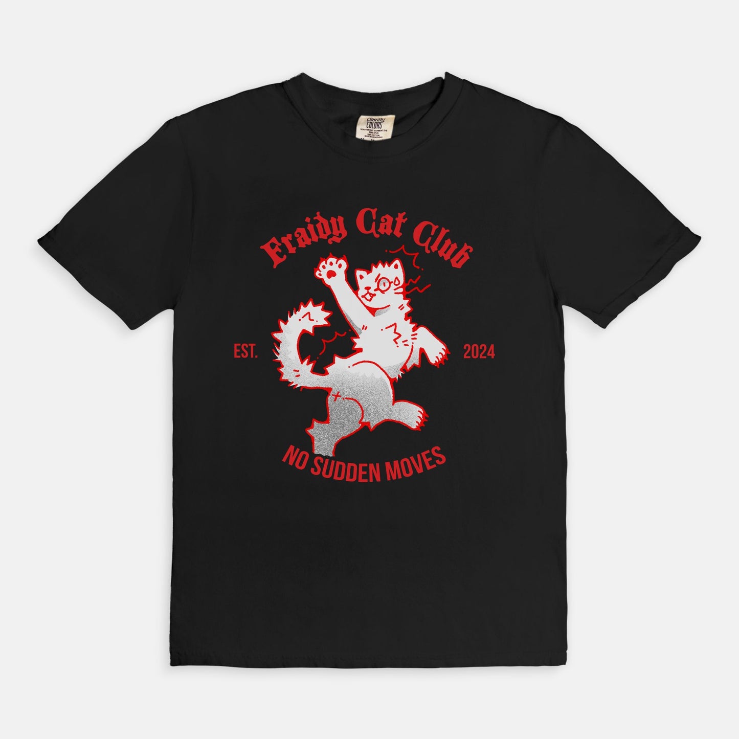 fraidy cat club t shirt!