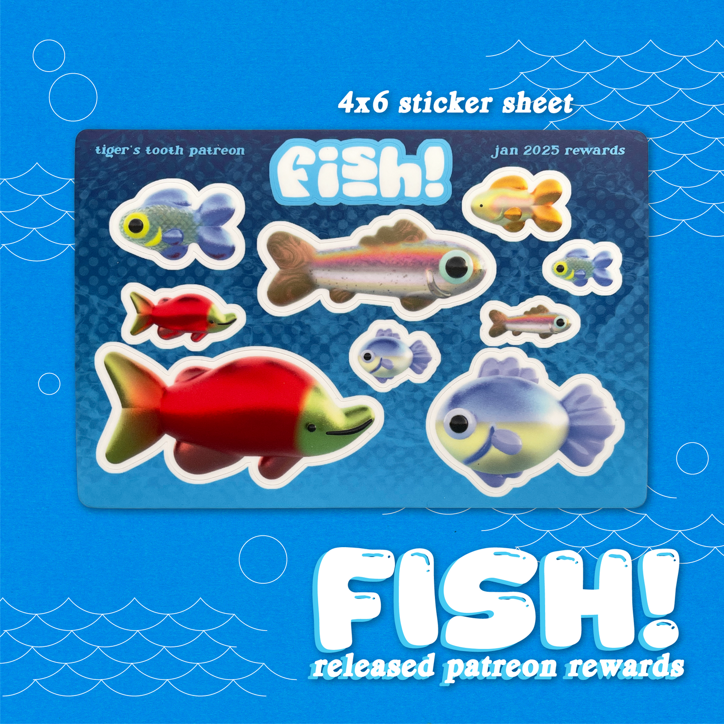 fish stickers - january 2025 patreon rewards