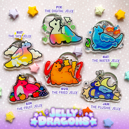 jelly dragons keychain blind bag