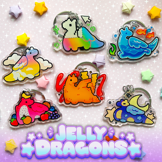 jelly dragons keychain blind bag