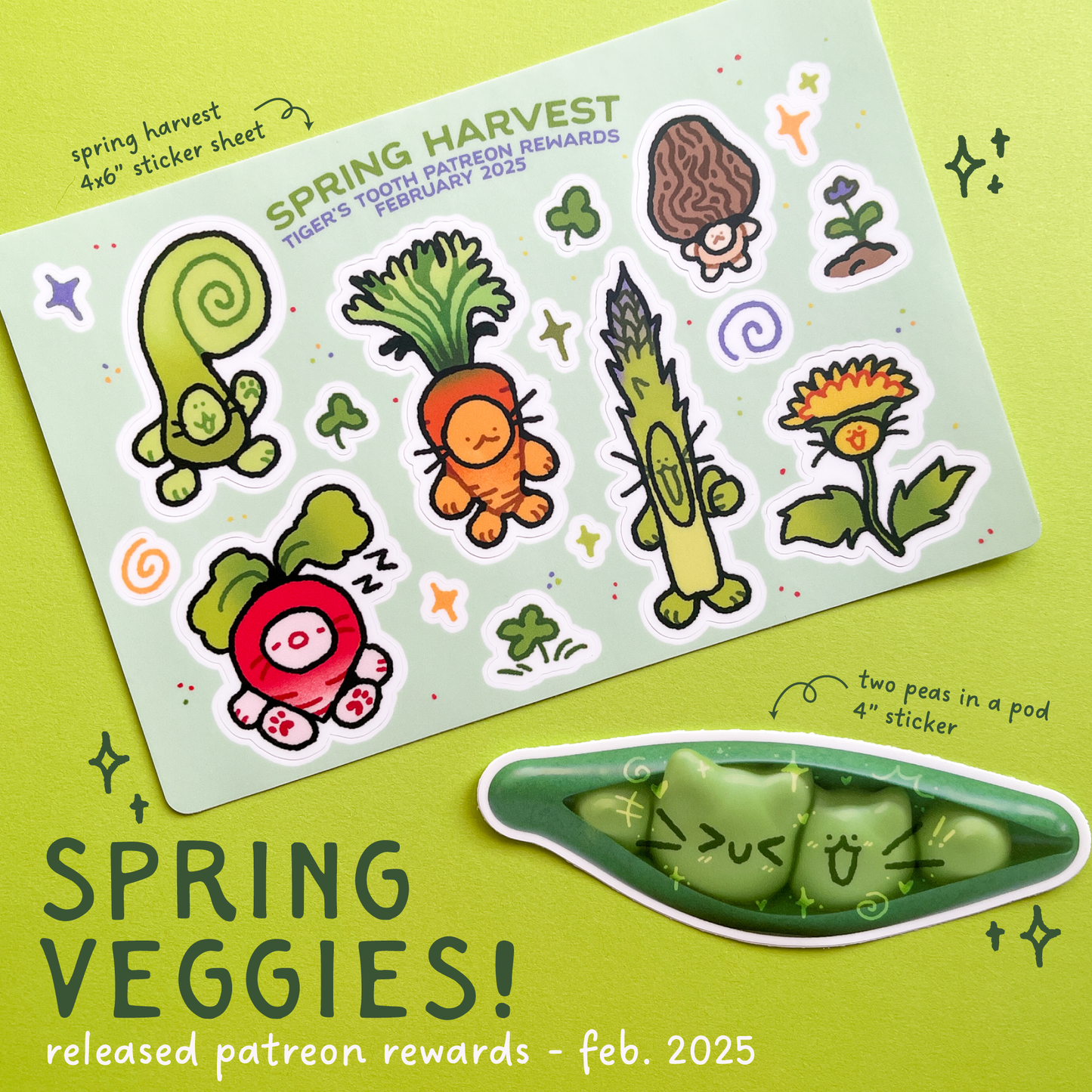 spring veggies - february 2025 patreon rewards