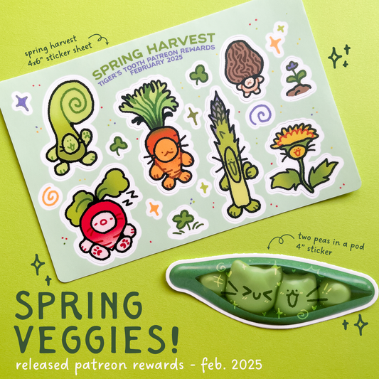 spring veggies - february 2025 patreon rewards